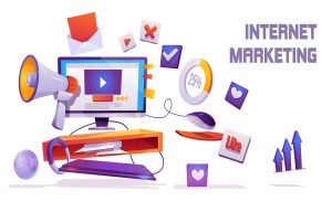 Internet marketing agency banner. Digital business